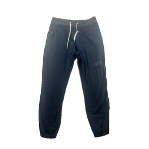 Vuori Balboa Jogger Pant Mens Small S‎ Black Gray Stretch French Terry Sweatpant